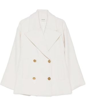 P.A.R.O.S.H. P.A.R.O..H. Double-Breasted Short Coat - White