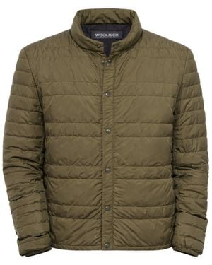 Woolrich Stand-Collar Quilted Down Jacket - Green
