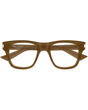 Saint Laurent Square-Frame Glasses - Metallic