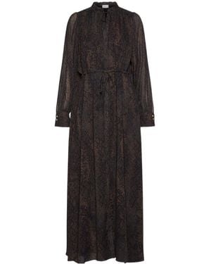 Marella Long Sleeve Shirt Dress - Black