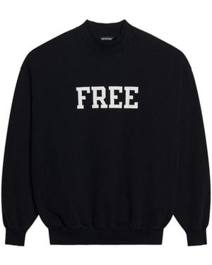 Balenciaga Free Crew-Neck Sweatshirt - Blue