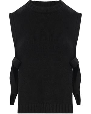 Soeur Sleeveless Knit Sweater - Black