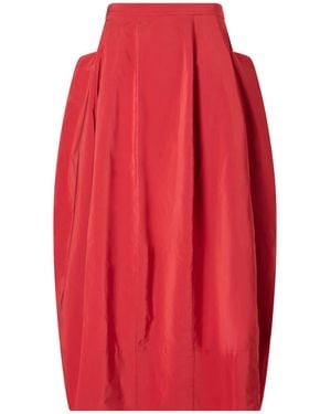 Tibi Lantern Panelled Shell Skirt - Red