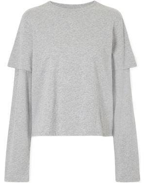 Still Here Loose Comfortable T-Shirt - Grey