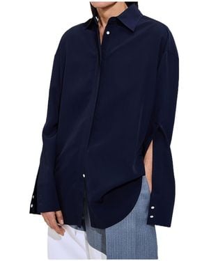 Bottega Veneta Fluid Silk And Viscose Shirt - Blue