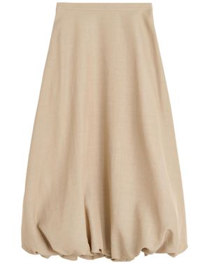 By Malene Birger Aubrey Balloon-Hem Maxi Skirt - Natural