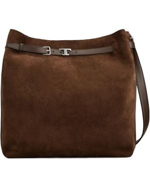 Tod's Tim Medium Hobo Shoulder Bag - Brown