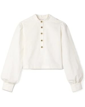 Altuzarra Cotton Short Top - White