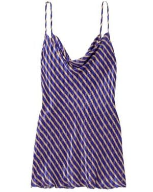 Dries Van Noten Devoure Diagonal Stripe Chai Shirt - Purple