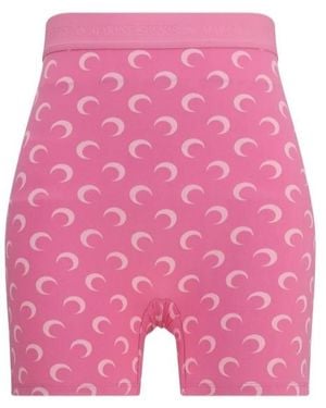 Marine Serre Moon-Print Shorts - Pink