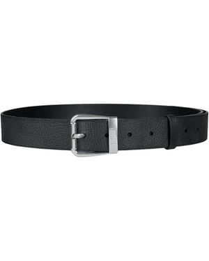 MM6 by Maison Margiela Pebbled-Leather Belt - White