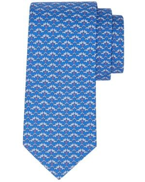 Ferragamo Pointed-Tip Tie - Blue