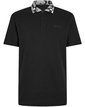 Versace Short-Sleeved Polo Shirt - Black