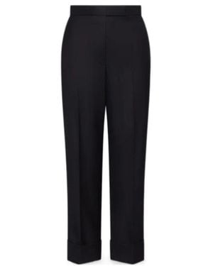 Thom Browne Tuxedo Stripe Wool Pants - Black