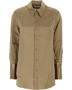 Co. Tapered Satin Shirt - Natural