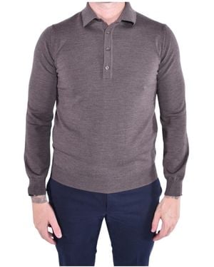 Kangra Cashmere Kangra Four-Button Polo Shirt - Purple