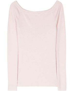 P.A.R.O.S.H. P.A.R.O..H. Off-Shoulder Knitted Jumper - Pink