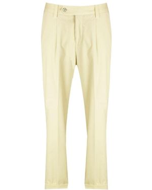 BOSS Cropped Corduroy Pants - Yellow