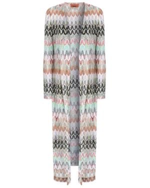 Missoni Zigzag Long Cardigan - White