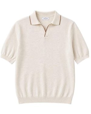 Gran Sasso Short-Sleeved V-Neck Polo Shirt - White