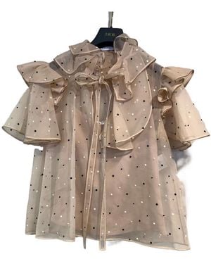 Dior Ruffled Blouse - Brown