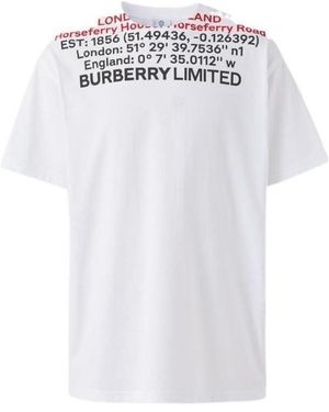 Burberry Location-Print T-Shirt - White