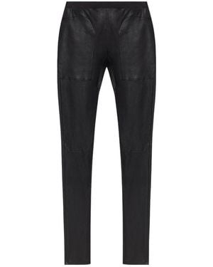 Rick Owens High Waisted Tapered Trousers - Black