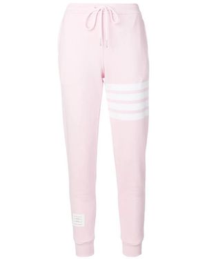 Thom Browne Engineered 4-Bar Loopback Joggers - Pink