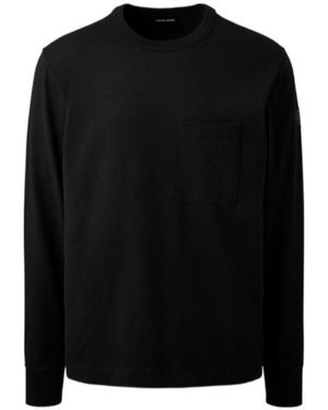 Canada Goose Long-Sleeved Crewneck T-Shirt - Black