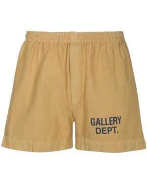 GALLERY DEPT. Logo-Print Deck Shorts - Natural