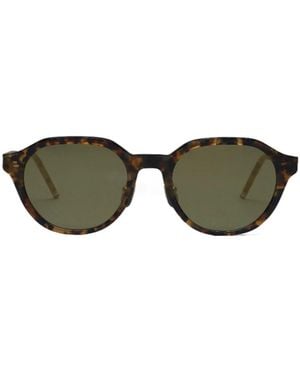 Thom Browne Eyewear Oval Frame Sunglasses - Green