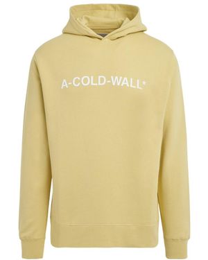 A_COLD_WALL* Essential Logo-Print Hoodie - Yellow