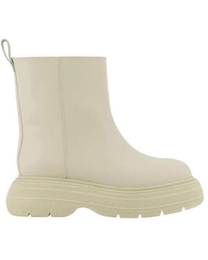 GIA COUTURE Thick Sole Ankle Boots - Natural