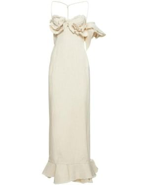 Jacquemus Crepe Long Dress - White