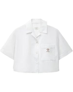 Versace Cropped Pocket Shirt - White