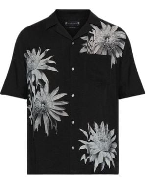 AllSaints Floraze Floral Print Shirt - Black