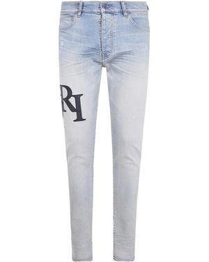 Amiri Logo Skinny Jeans - Blue