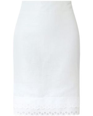 Magda Butrym Broderie-Anglaise Midi Skirt - White