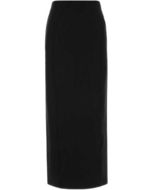 Jil Sander Rear-Slit High-Waist Pencil Skirt - Black