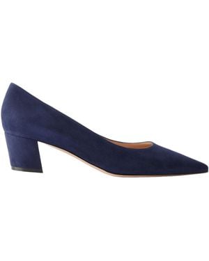 Gianvito Rossi Suede Court Shoes - Blue