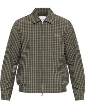 Samsøe & Samsøe Sabeck Plaid-Pattern Zip-Fastening Jacket - Green
