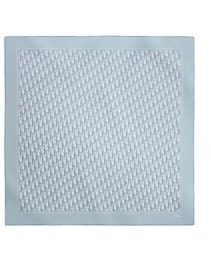 Dior Oblique 90 Square Scarf - Blue