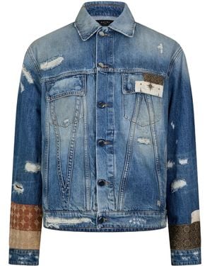 Amiri Airpatch Trucker Jacket - Blue
