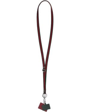 Gucci Lanyard Phone Holder With Web - White