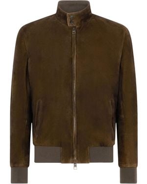 Boglioli Stand-Collar Casual Jacket - Green