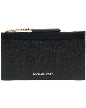 Michael Kors Michael Logo Plaque Zipped Wallet - Black
