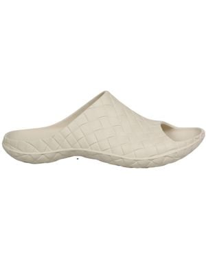 Bottega Veneta Intreccio Slip-On Slides - White