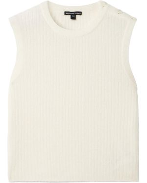 James Perse Ribbed Brushed Wool-Blend Vest - Natural