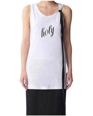 Ann Demeulemeester Seva Printed Tank Top - White