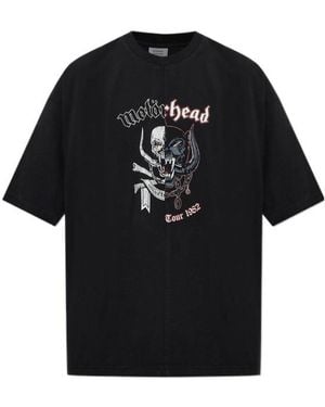 Vetements Crew Neck Short-Sleeved T-Shirt - Black